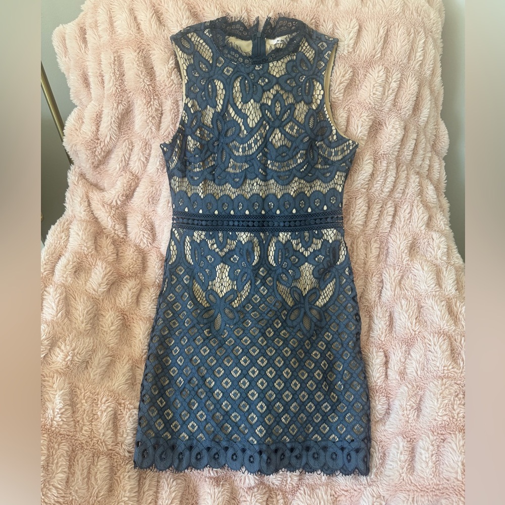 Miami Lace Blue Mini Dress